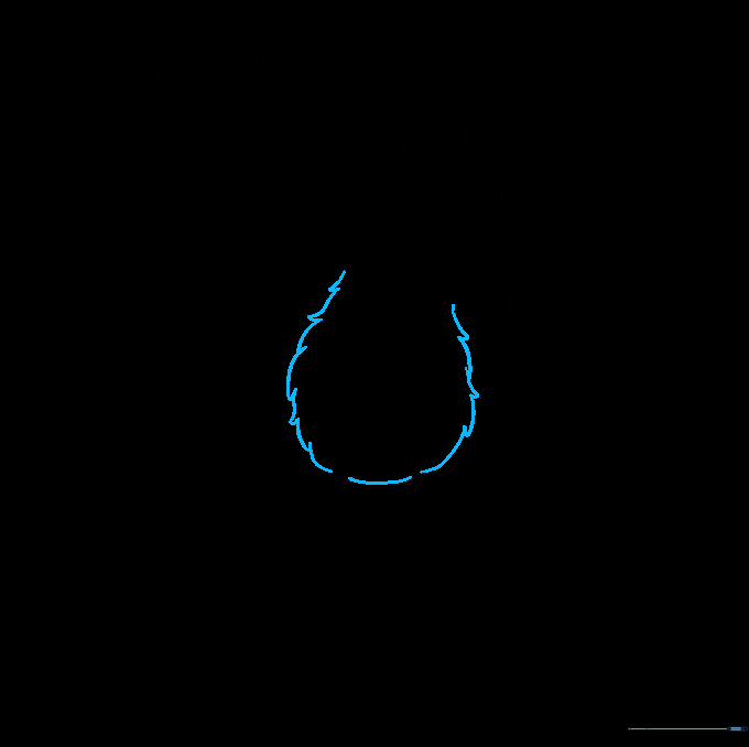 Elmo's torso and belly outline connected to the arms.