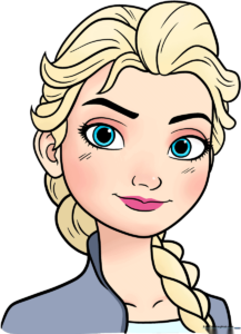 Colorful, finished drawing of Elsa from Frozen, perfect for kids to emulate.