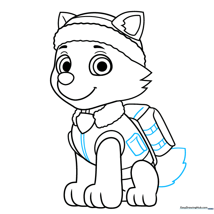 Everest's bushy tail and vest pocket details added.