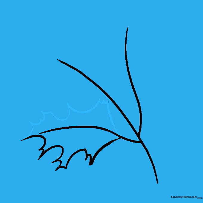A completed, jagged-edged oak leaf outline.