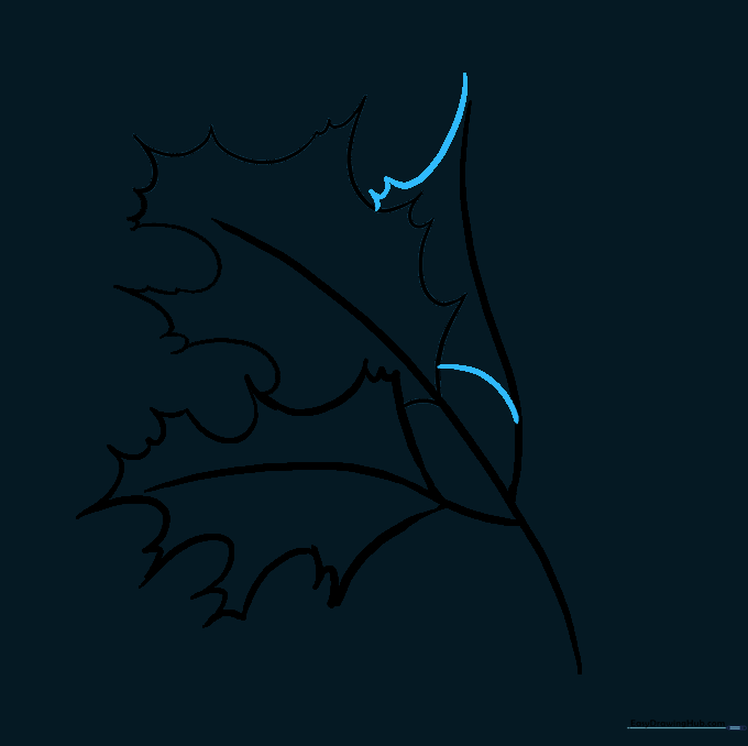 Adding a third leaf to the composition to create a cluster effect.