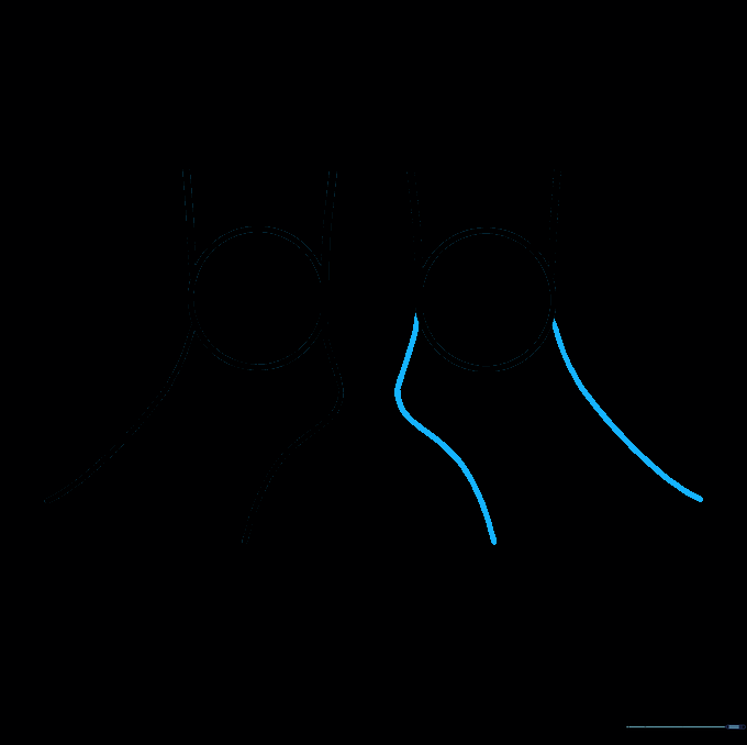 Mirroring the foot shape on the second ankle circle.