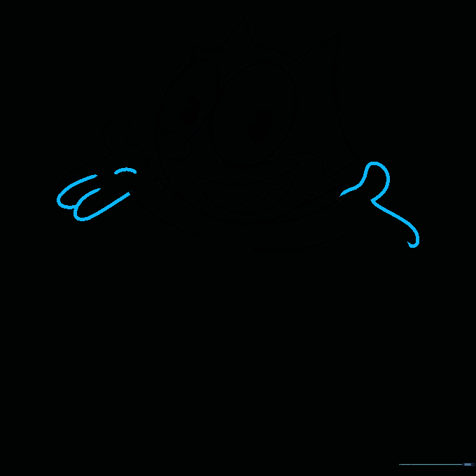 Detailing the fingers using simple, overlapping rounded shapes.