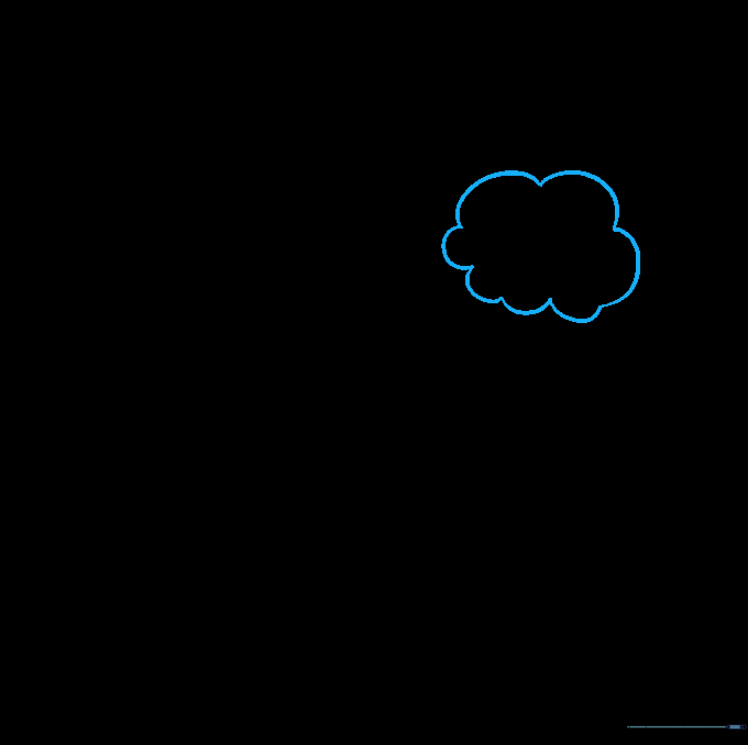 A smaller, secondary cloud-like shape added above the first smoke plume.