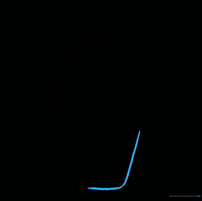 A long, curved line forming the chin and the lower jaw structure of Foxy.