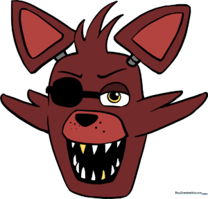 A vibrant, finished illustration of Foxy from Five Nights at Freddy's.