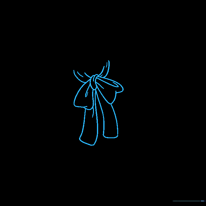 Line drawing of Fozzie Bear's bow tie added to his neck area.