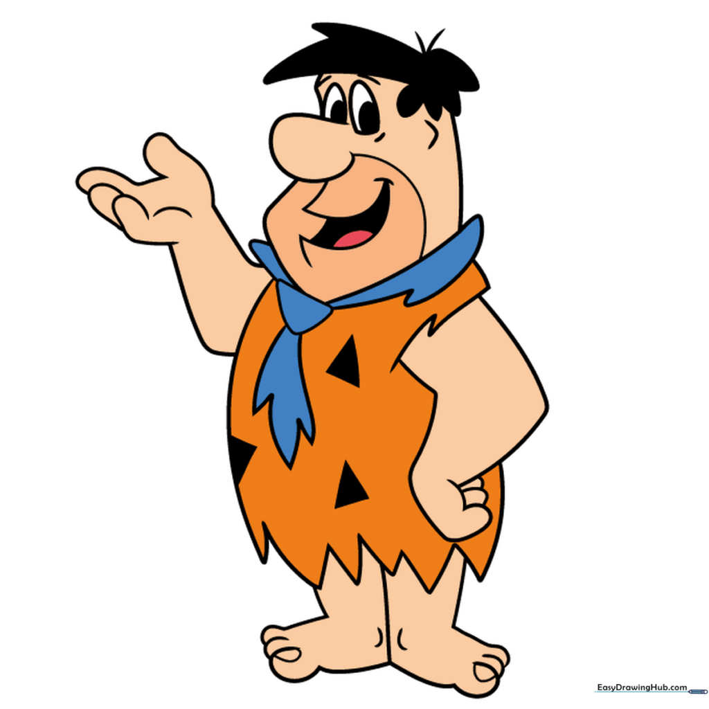 Fully colored Fred Flintstone character drawing.