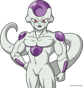 High-quality finished drawing of Frieza from Dragon Ball Z.