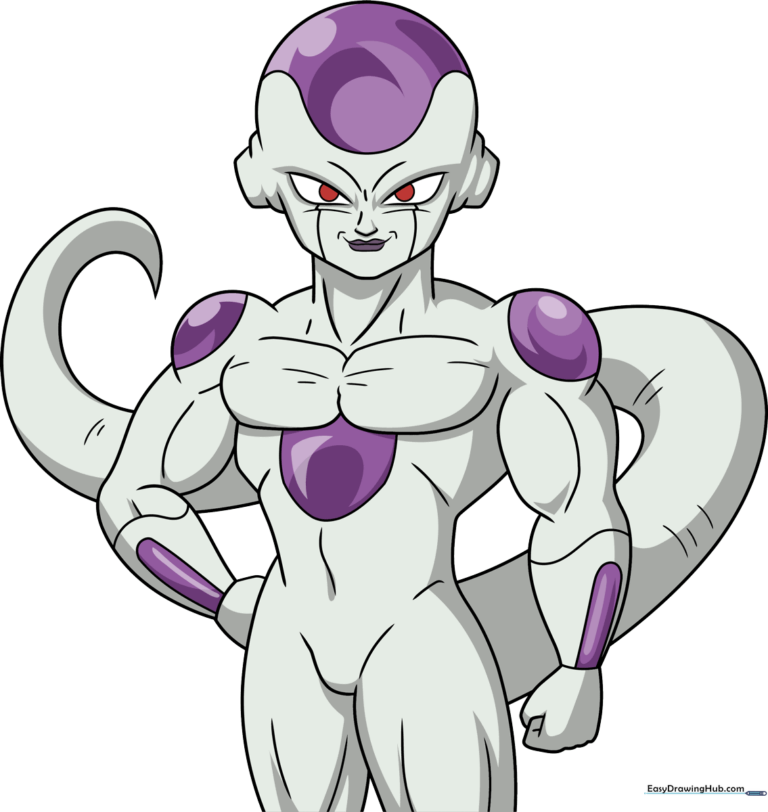 High-quality finished drawing of Frieza from Dragon Ball Z.