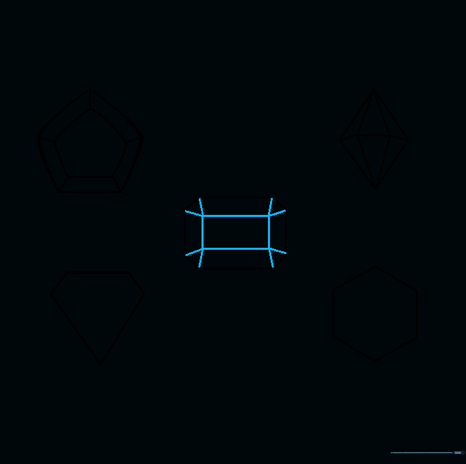 Adding vertical and horizontal lines to the central gem to create complex facet patterns.