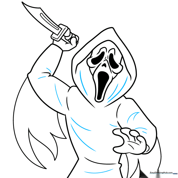 Finalizing the line work and cleaning up the sketch.