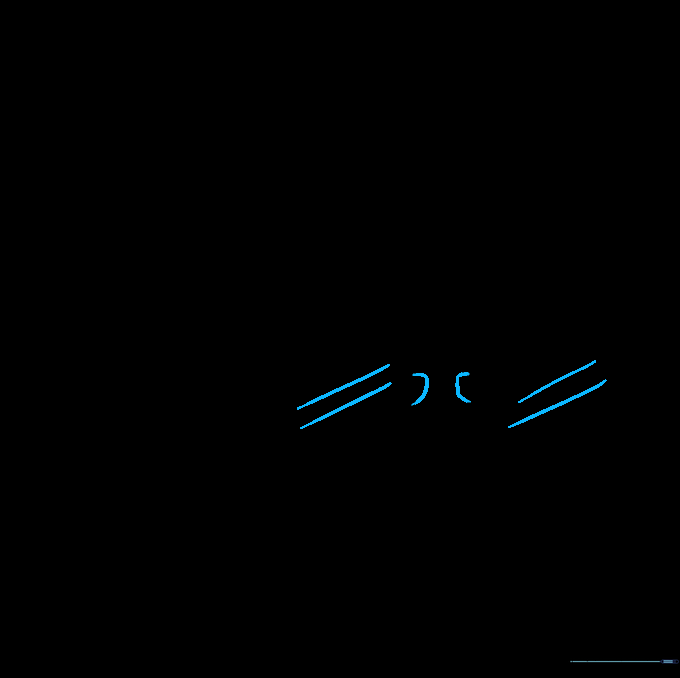 Finished line drawing of glasses with added nose pads and light reflection lines on the lenses.