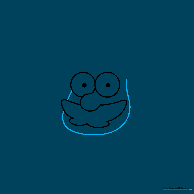 A rounded outline forming the gnome's head shape.