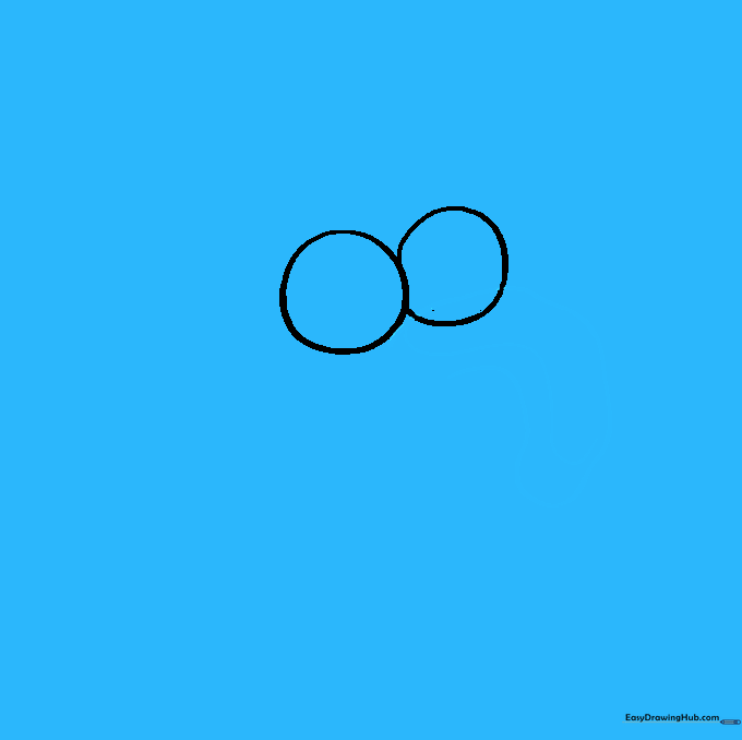 Drawing the long, curved, hook-like nose of Gonzo.