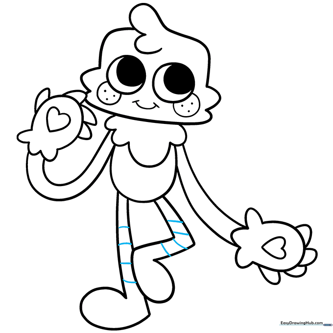 Adding band details to Goob's legs.