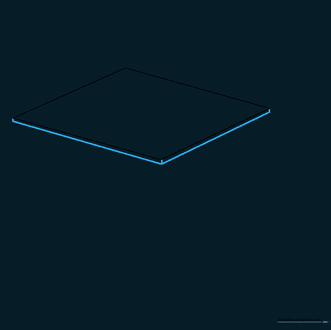 Adding short lines to the rhombus to give the graduation cap a three-dimensional look.