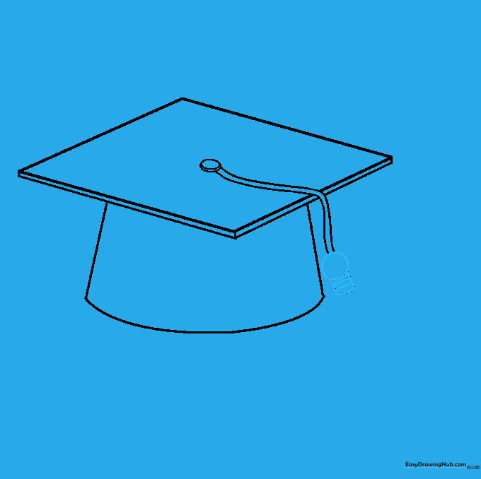 Adding a circle and ovals to begin drawing the tassel fringe.