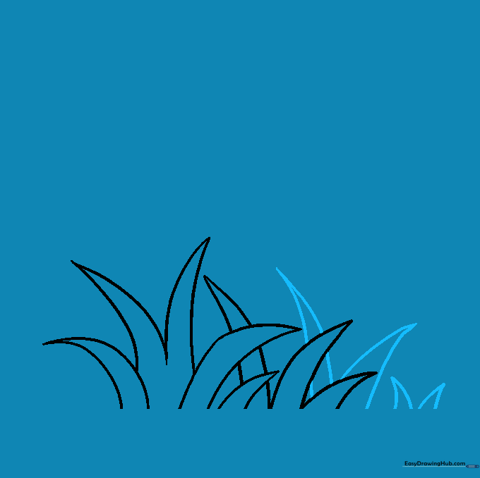 A dense patch of grass filling the drawing area.