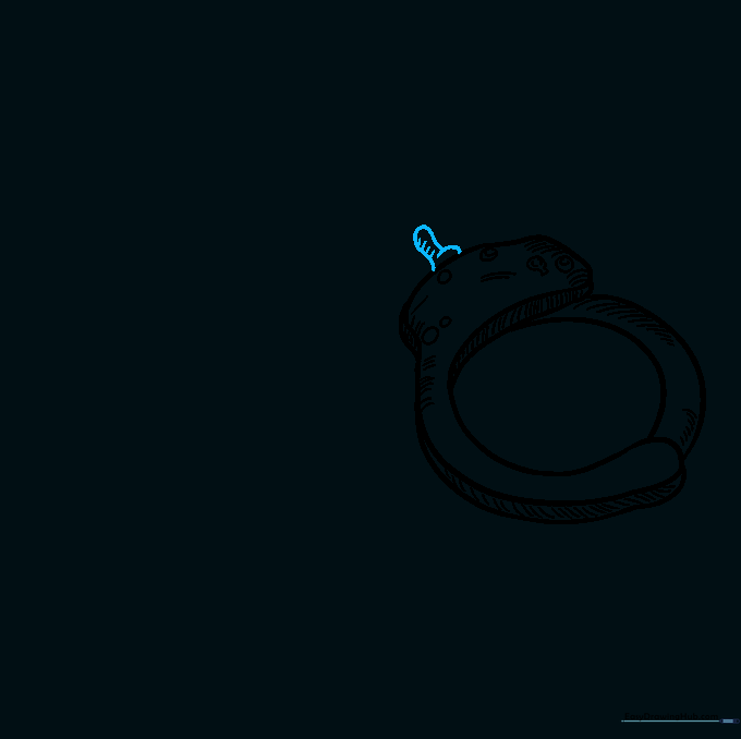 An L-shaped swivel joint added to the top of the handcuff mechanism.