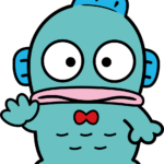 Colorful and finished illustration of the Sanrio character Hangyodon.