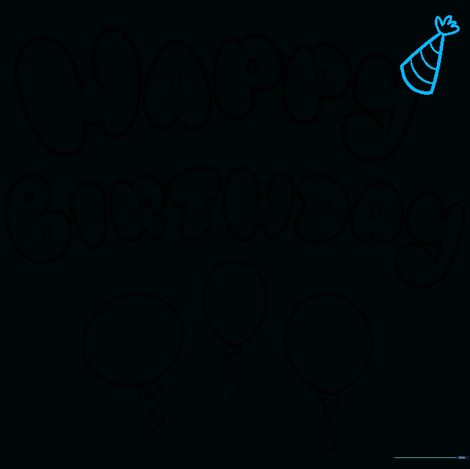 Drawing a cute party hat on top of the letter Y.