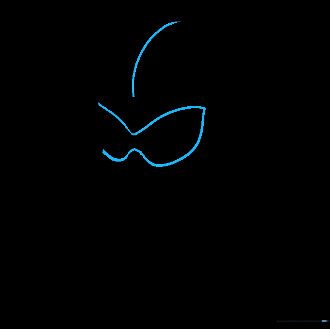 Sketching the butterfly-shaped mask over the eye area.