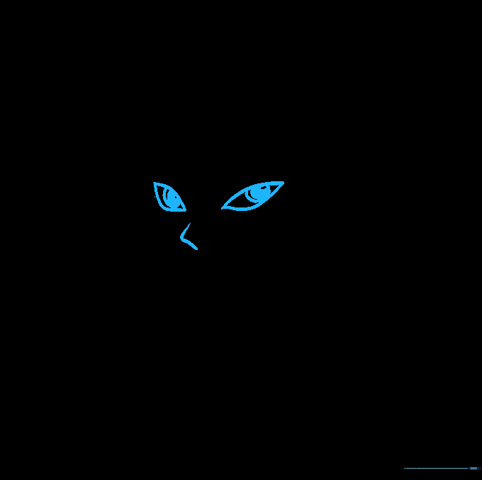 Detailing the nose and eyes with pupils.