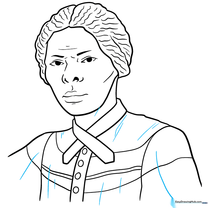 Final contouring of the Harriet Tubman portrait.