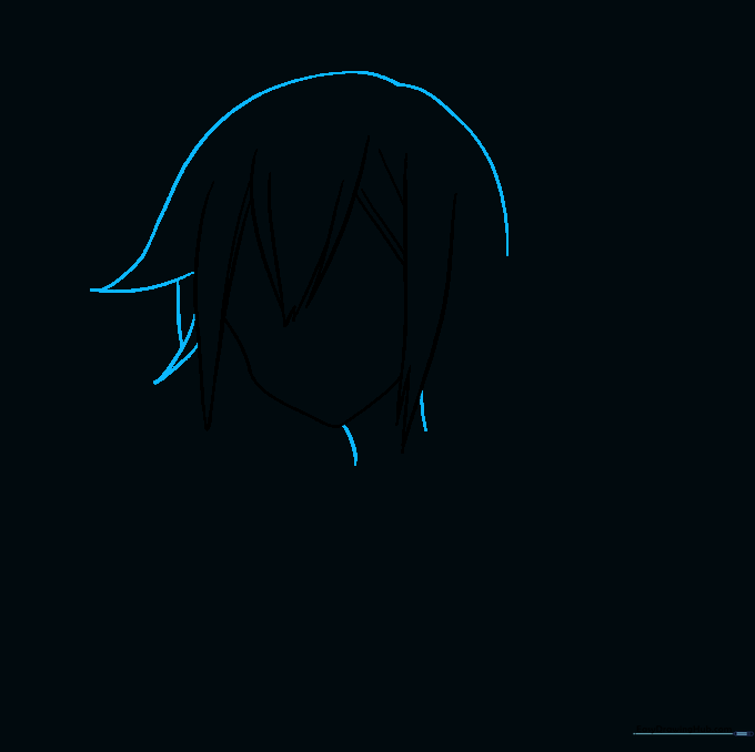 Outline of Miku's head shape and neck structure