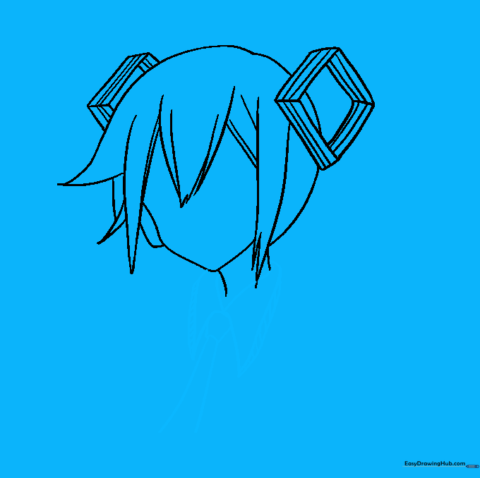 Adding the collar and tie knot to Miku's uniform