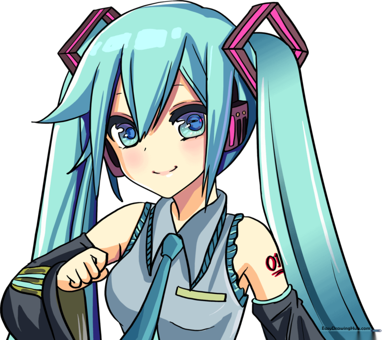 Colorful illustration of Hatsune Miku, the virtual idol