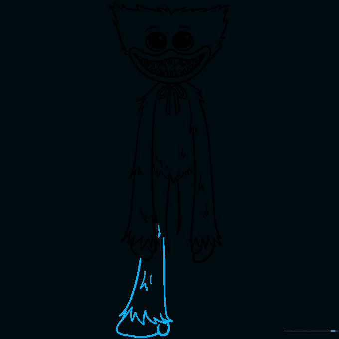 Legs and feet being added to the character sketch.