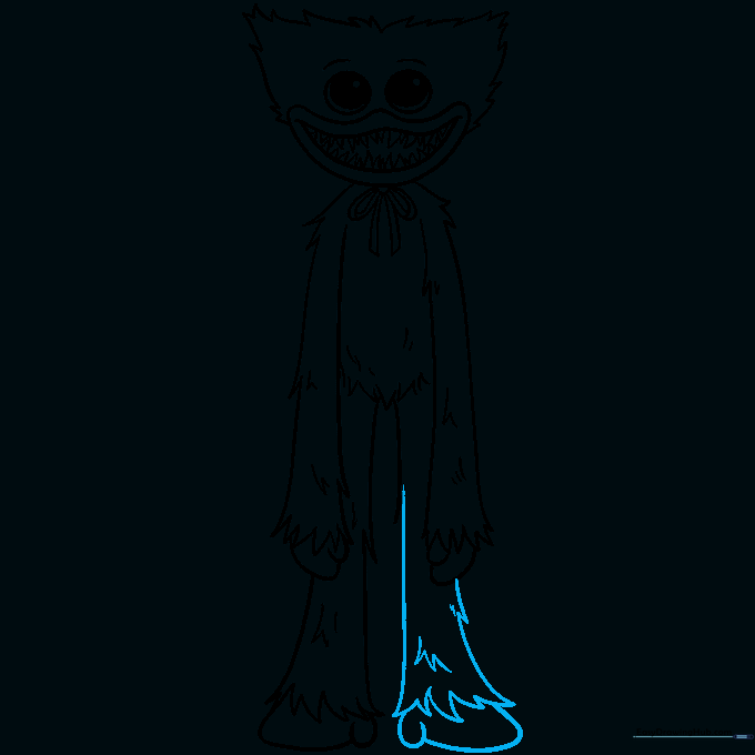 Final inked drawing of the character with bold outlines.