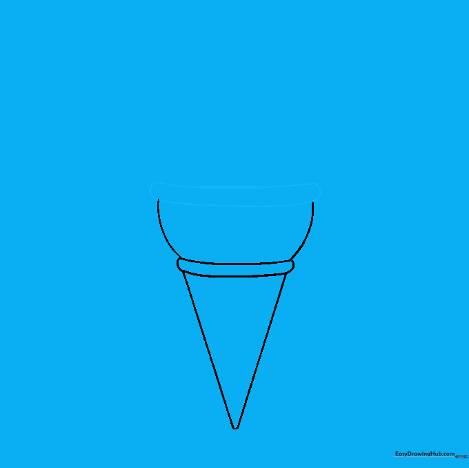 The upper section of the cone finished with a second curved rim.