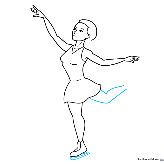 Adding the second leg and the metal blade of the ice skate.