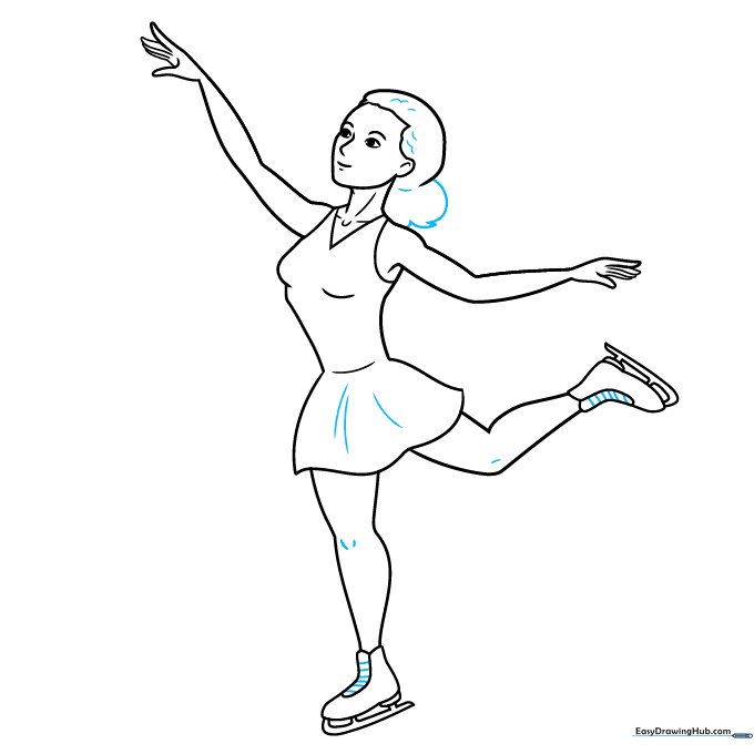 Adding final texture lines and outlining the completed drawing.