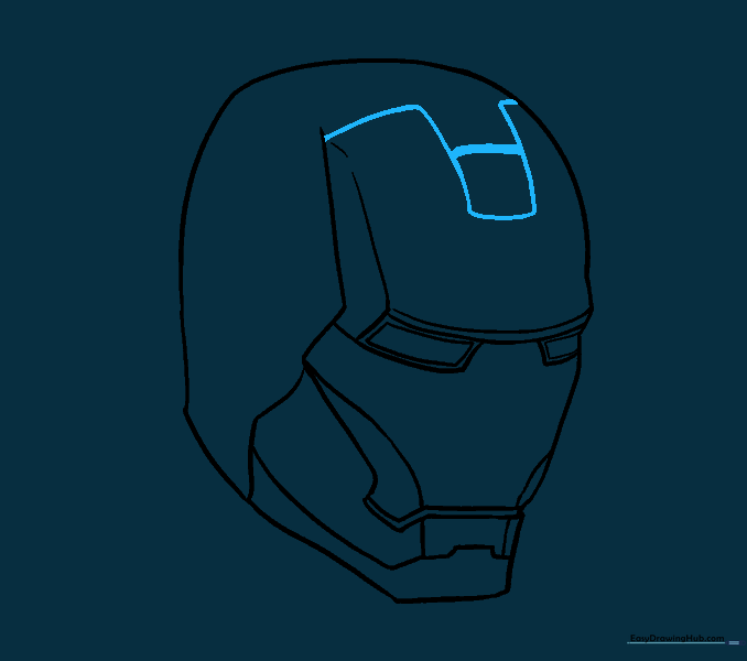 Adding the central forehead plate detail.