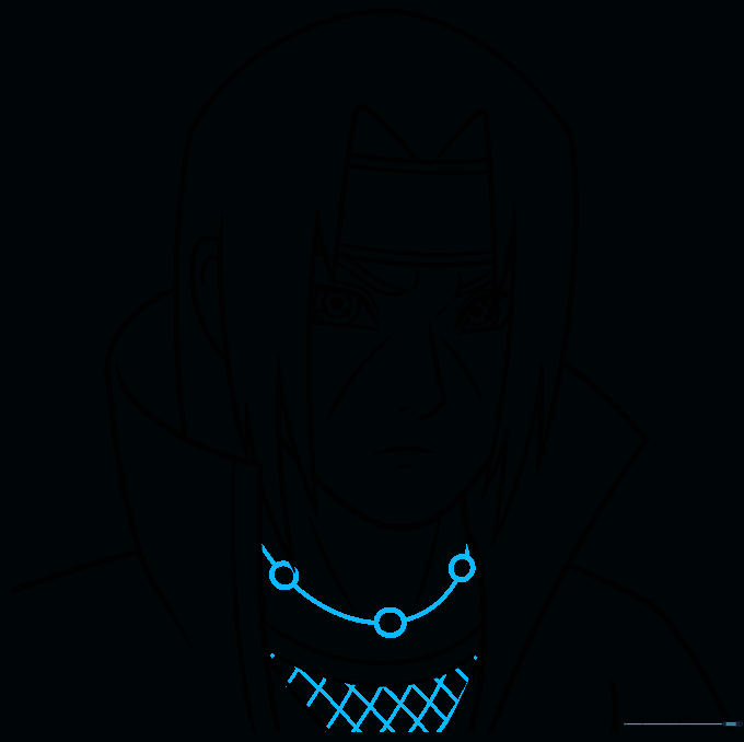 Adding the necklace and shirt pattern details.