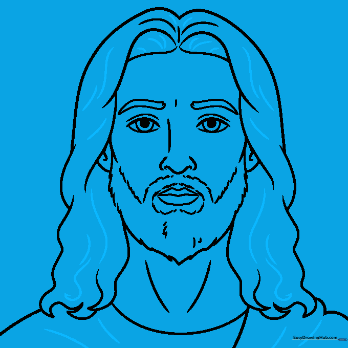 Final line art of the completed portrait.