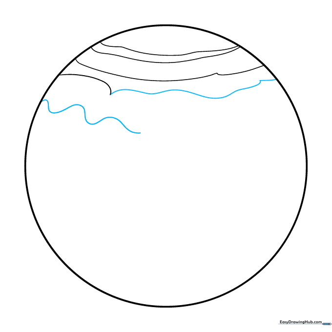 More swirling cloud lines added to the middle section of the Jupiter drawing.