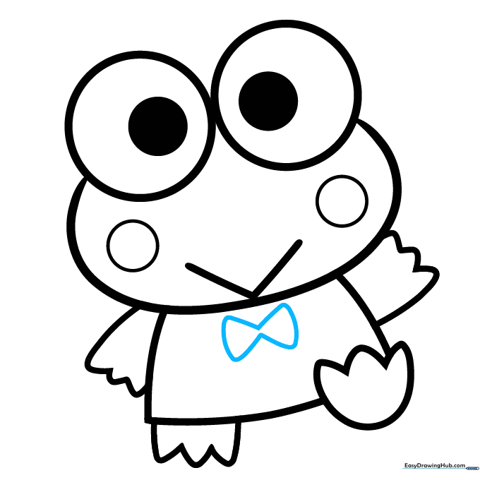 Keroppi with a bow tie added to his chest area.