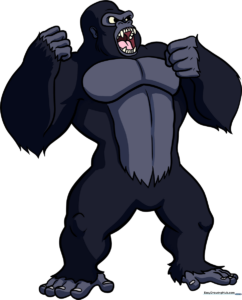 A finished, high-quality illustration of King Kong, showcasing the final result of the tutorial.