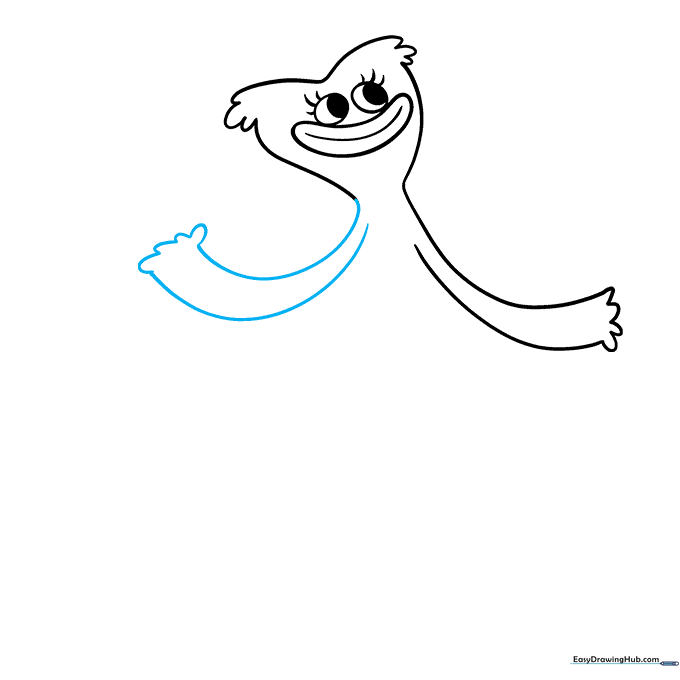 Adding the second arm to the drawing, mirroring the first arm's position.