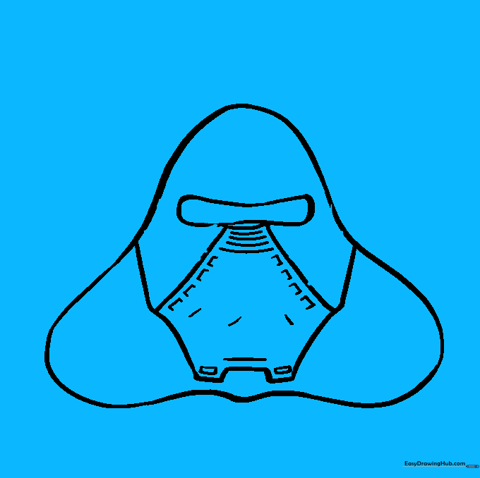 Shaded geometric details added to the sides of the mask.