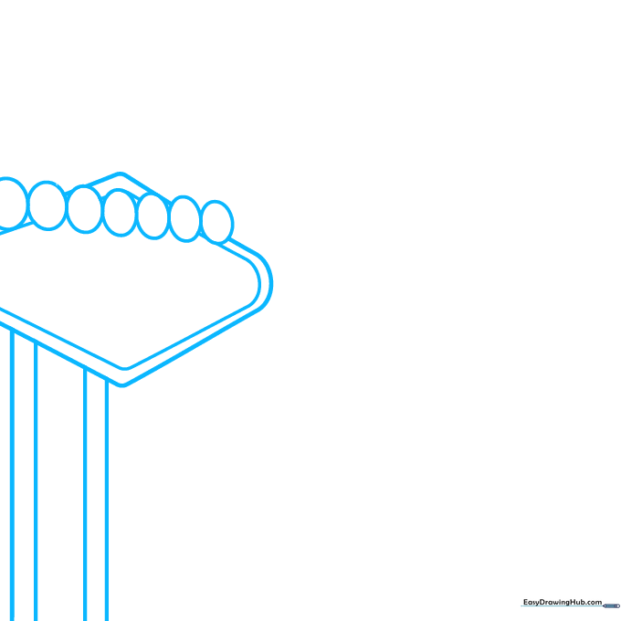 Pencil sketch of the Las Vegas welcome sign outline with diamond shapes and support posts.