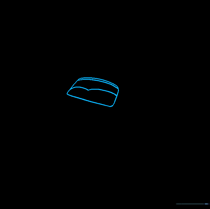A simple rounded rectangle shape representing the windshield and eye area of Lightning McQueen.