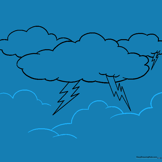Final touches added with extra cloud segments at the bottom of the composition.