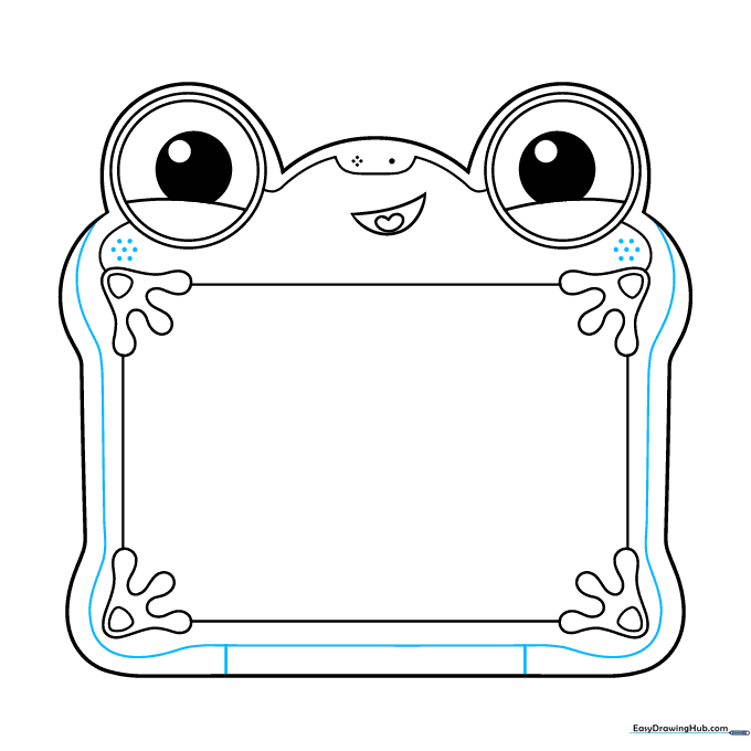 Adding a border line along the tablet edge to create a 3D effect.