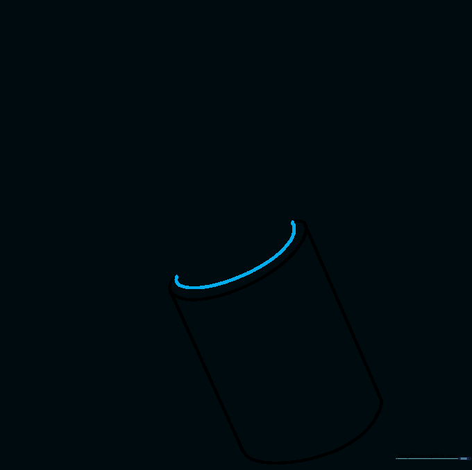 Drawing a smaller C-shaped line inside the tube opening to create a realistic rim effect.
